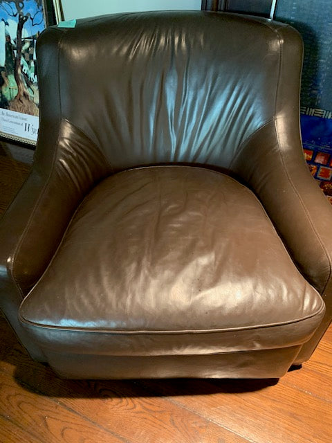 Set of Baker Leather Club Chairs