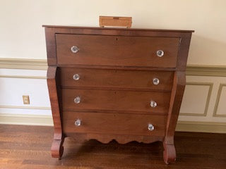 Antique 4 Drawer Cherry Wood Dresser